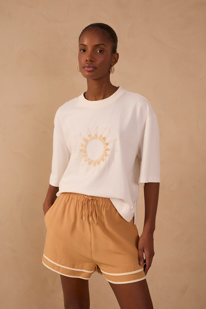 Embroidered Sun T-Shirt