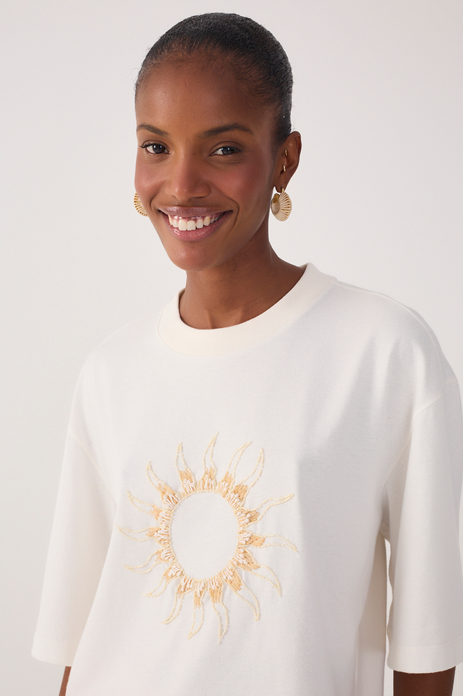 Embroidered Sun T-Shirt