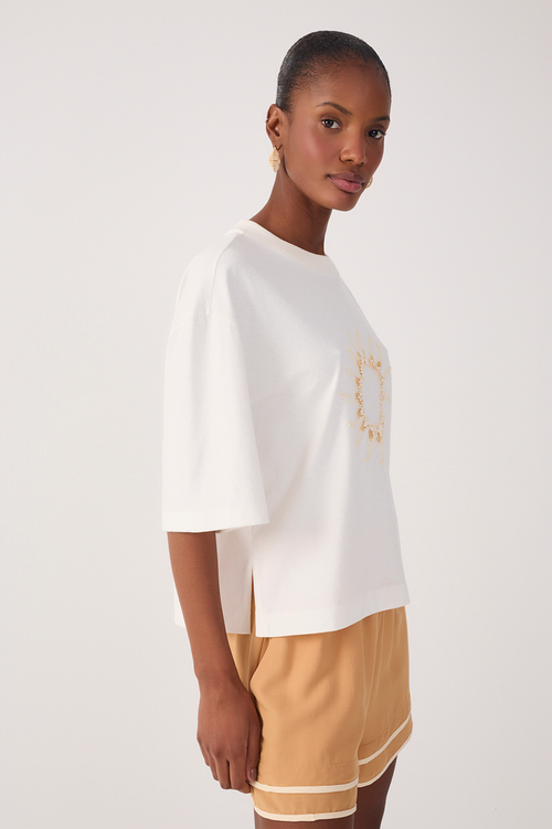 Embroidered Sun T-Shirt