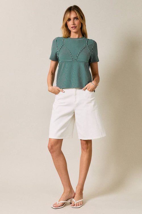 BIKINI STRIPE T-SHIRT