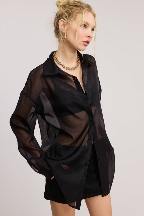 Oversized Sheer Blouse