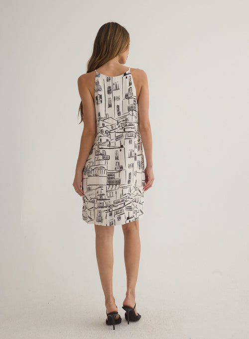 Halter Keyhole Mini Dress
