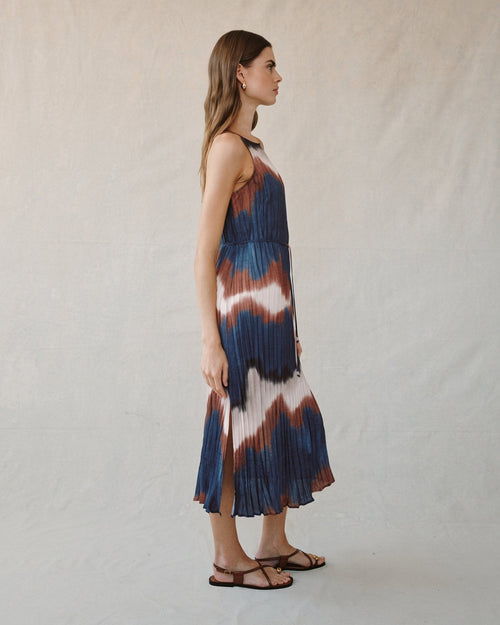 Pleated Midi Dress
