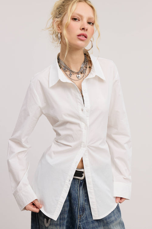 Fitted Blouse with Tie