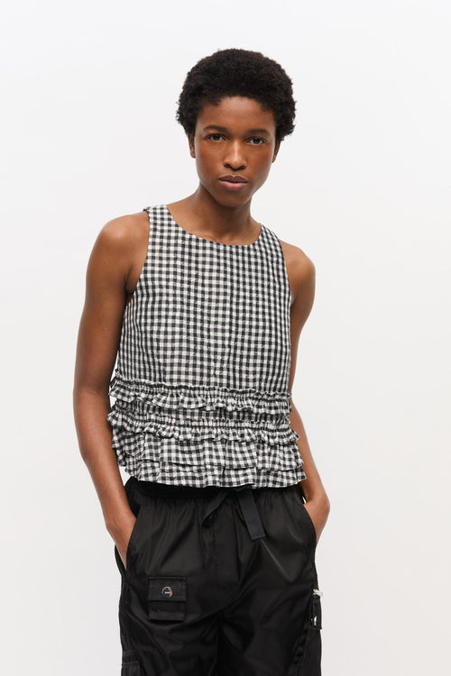 Taffeta Check Top