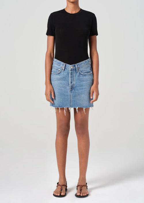 V-Waist Mini Skirt