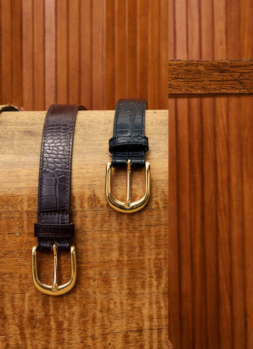 Embossed Leather Belt