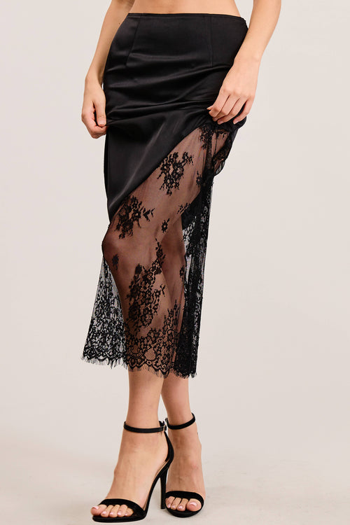Asymmetrical Lace Skirt