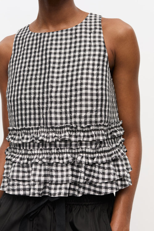 Taffeta Check Top