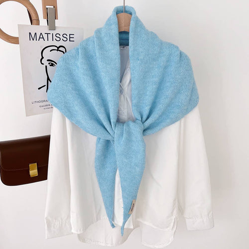 Soft Knit Triangle Scarf