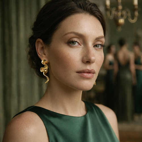 Sculptural Flow Drop Earrings