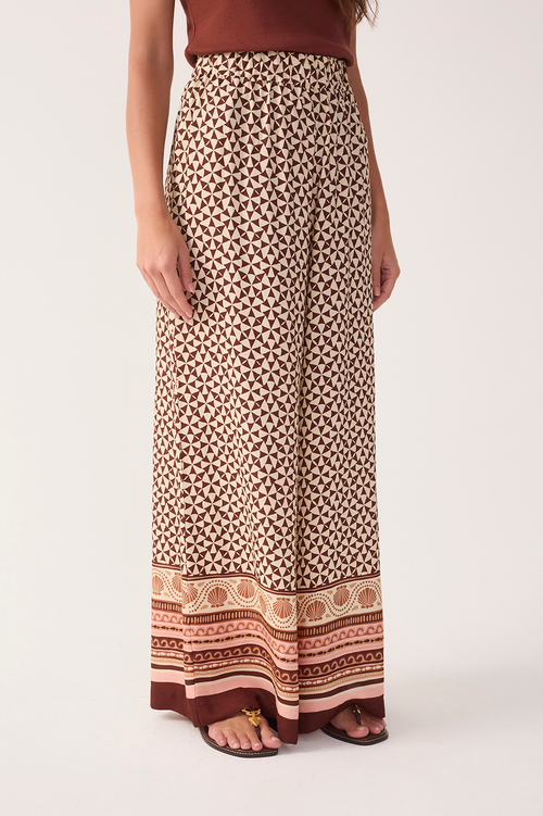 Scarf Wide Leg Pants