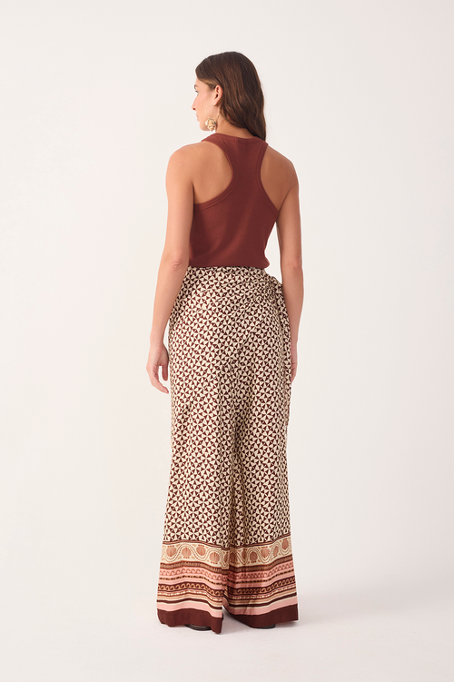 Scarf Wide Leg Pants