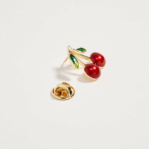 Gold Fruit Brooch Pin Set