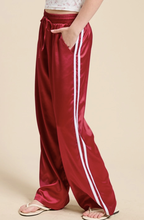 Satin Track Pants