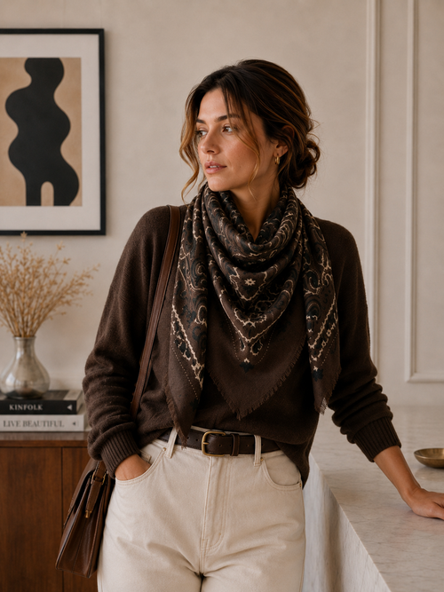 Large Woolen Bandana Scarf
