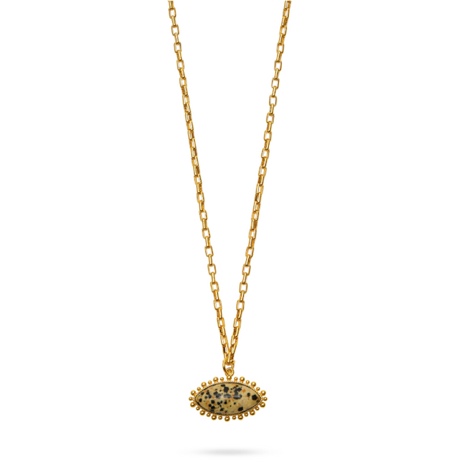 Dalmatian Eye Pendant Necklace