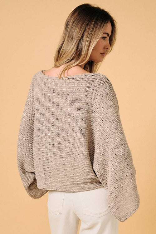 BOAT NECK PONCHO TOP