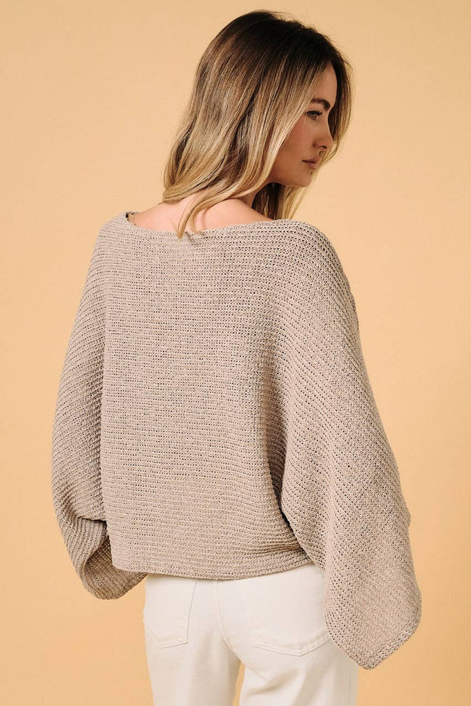 BOAT NECK PONCHO TOP