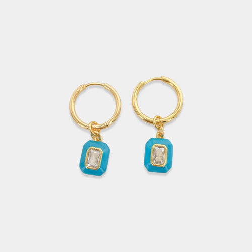 Enamel Gem Earring