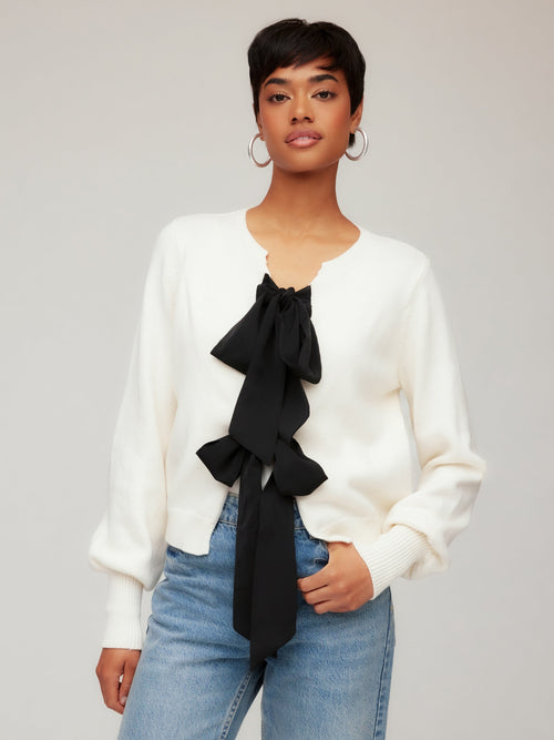 Dena Ribbon Tie Sweater