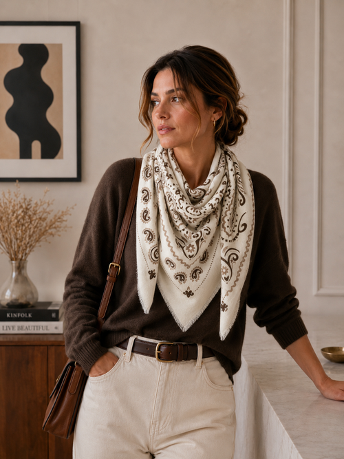 Large Woolen Bandana Scarf
