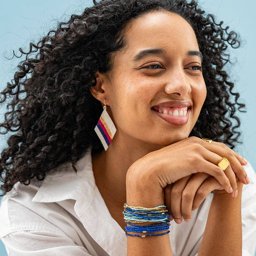 Chelsea Beaded Bracelets-Blue