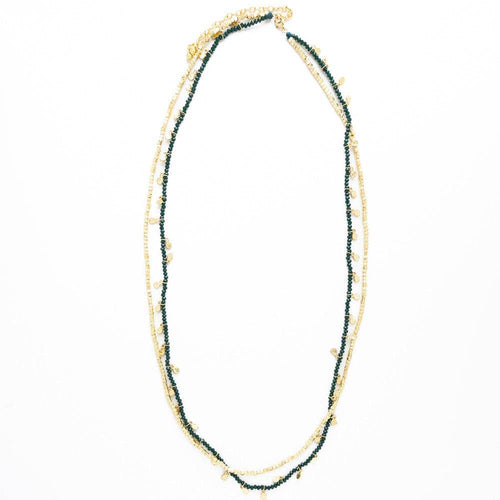 Milly Necklace Brass-Green