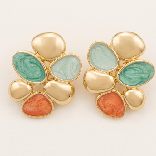 Organic Pebble Cluster Earrings