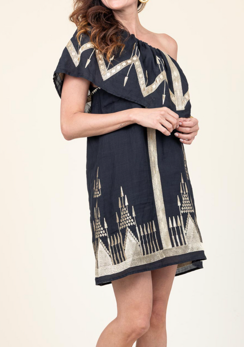 One Shoulder Ruffle Dress
