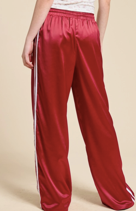 Satin Track Pants