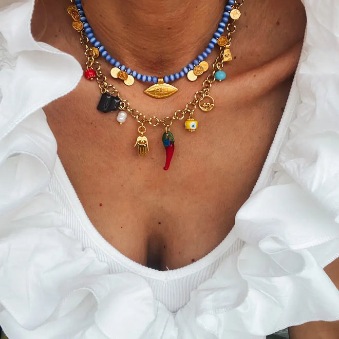 Multi Charm Nklace