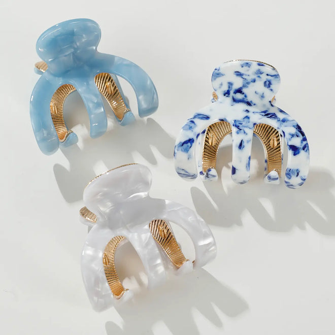 Jade Octopus Claw Clip