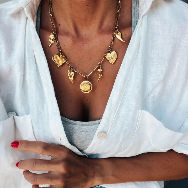 Gold Charm Nklace