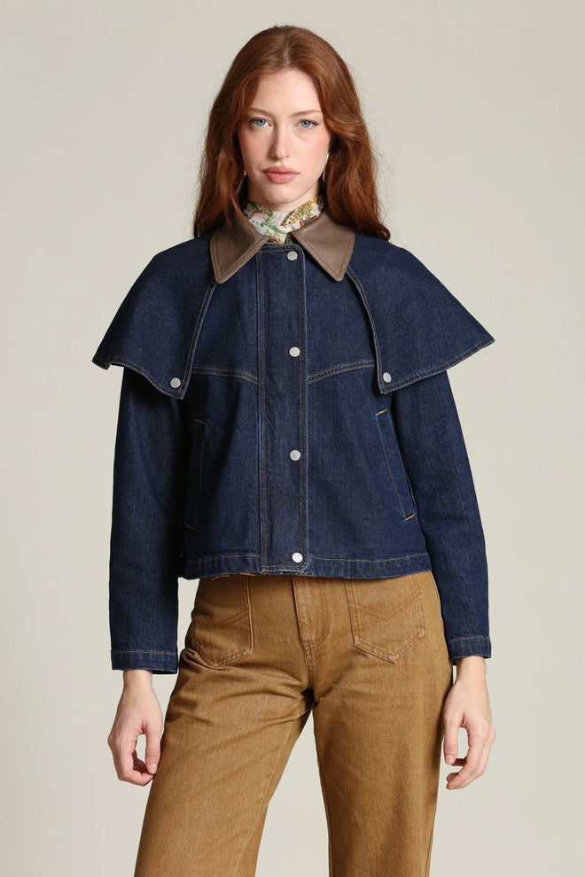 Denim Cape Jacket
