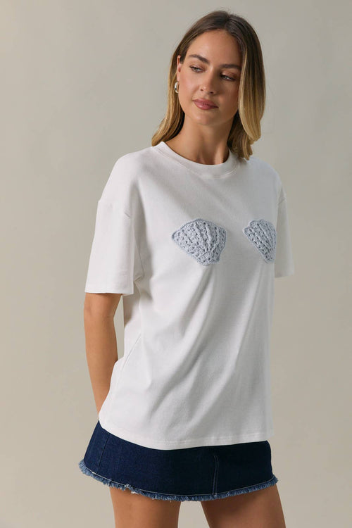 SHELL CROCHET T-SHIRT