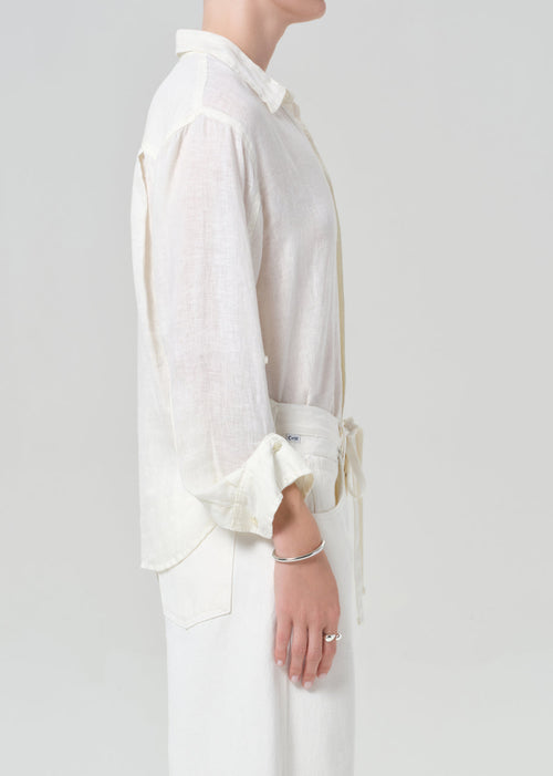 Kayla Shrunken Linen Shirt