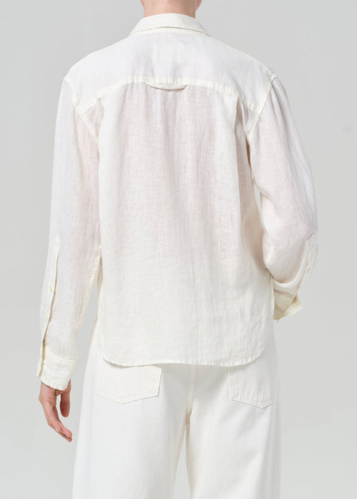 Kayla Shrunken Linen Shirt