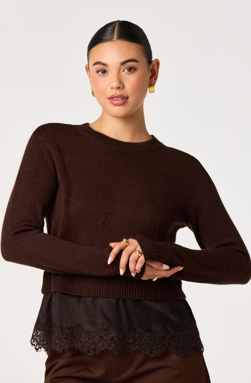 Juliette Lace Trim Sweater
