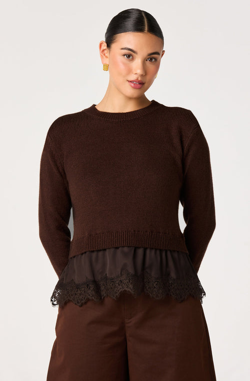 Juliette Lace Trim Sweater