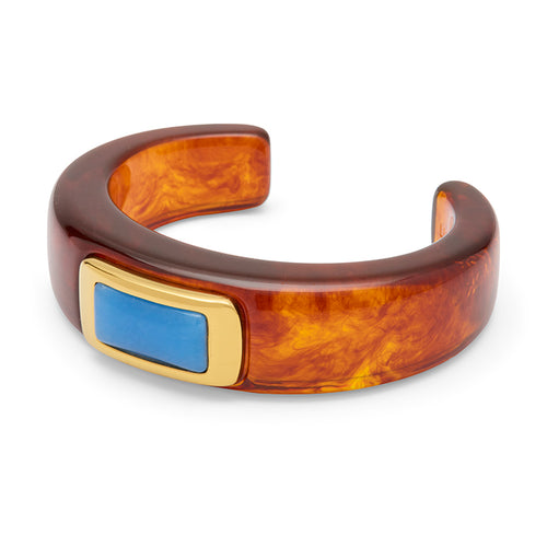 Tortoise Resin with Sky Blue Bangle