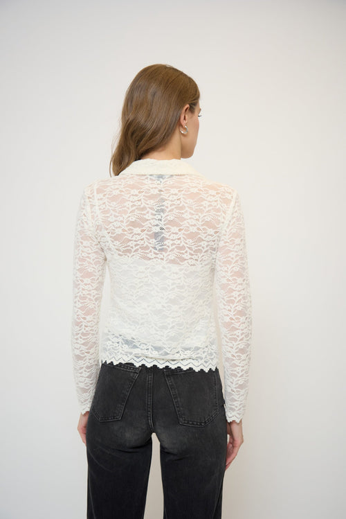 Stella Stretch Lace Buttondown