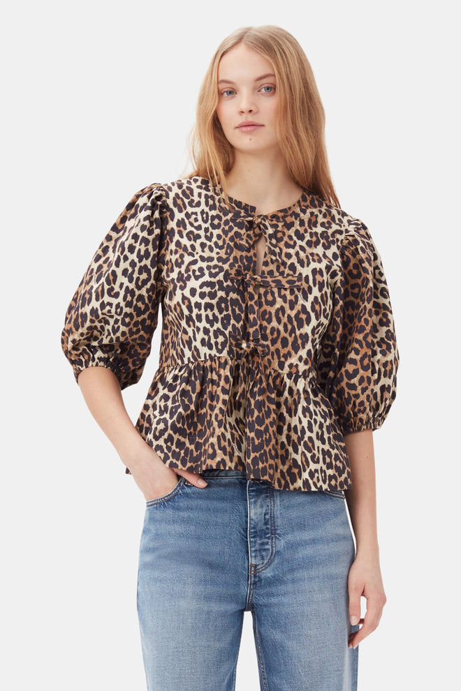 Printed Poplin Blouse