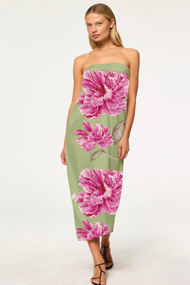 Clea Dress-Pistachio Peony