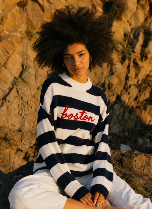 Boston Stripe Sweater