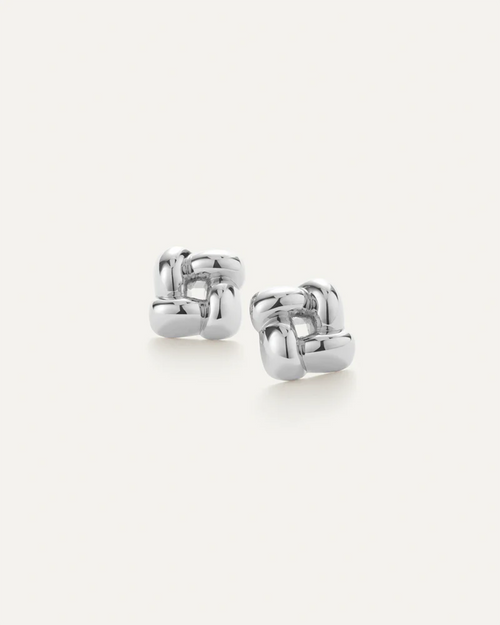 Medium Woven Square Earrings