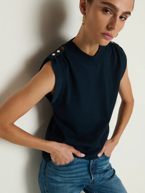 Mikka Buttoned Shoulder Tank