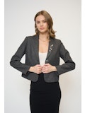 Crystal Pins & Chains Cropped Blazer