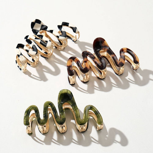 Willow Squiggle Metal Claw Clip