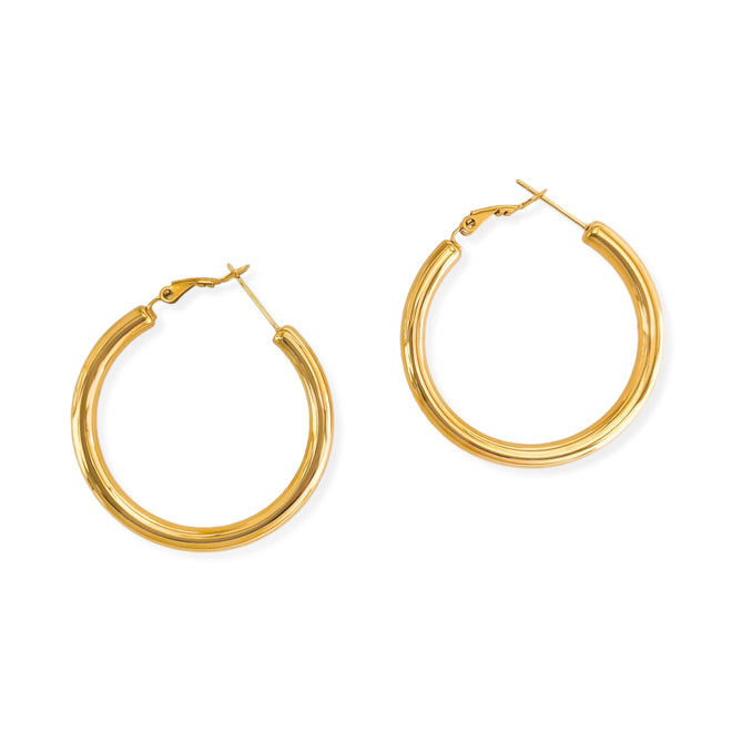 Med Hoop Earrings